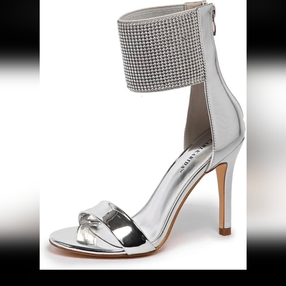 Women's High Heel Sandals Open Toe Ankle Tie Dressy Heeled Sandals for Prom